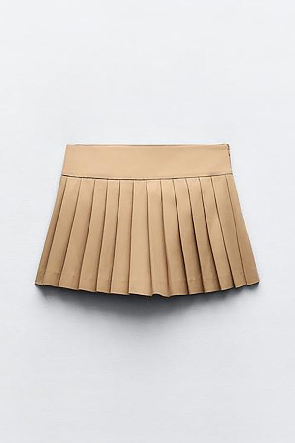 the plea skirt in camel
