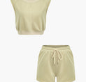 two piece crop top and shorts set