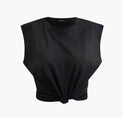 the crop top in black