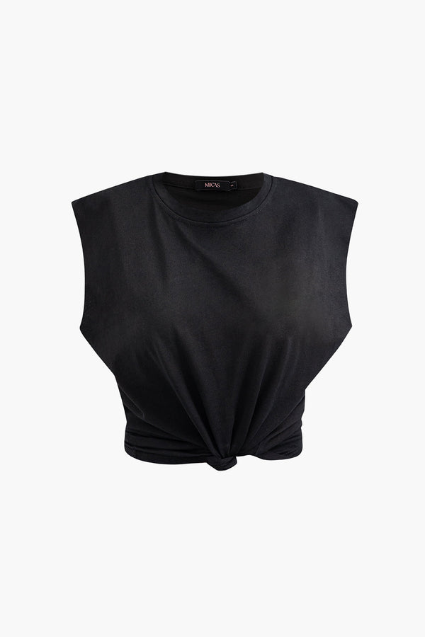 the crop top in black