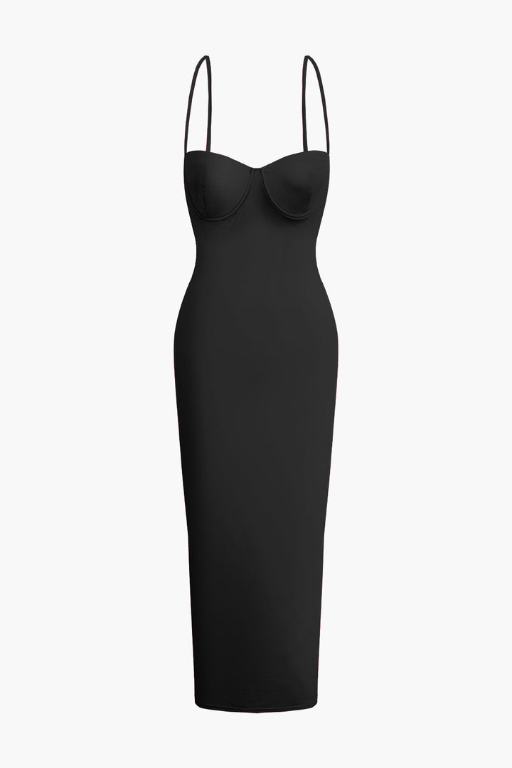 a black dress on a white background