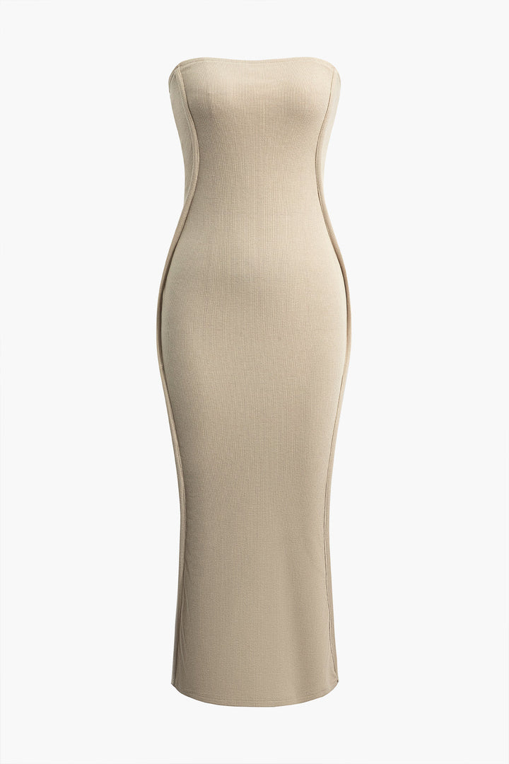 a beige dress on a white background