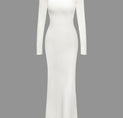 a white dress on a grey background