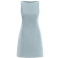a women ' s dress in a light blue color