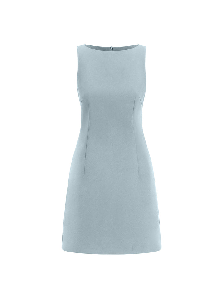 a women ' s dress in a light blue color