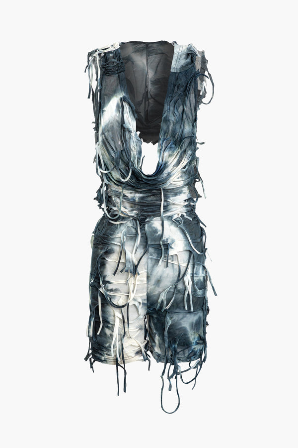 a black and white dress on a white background