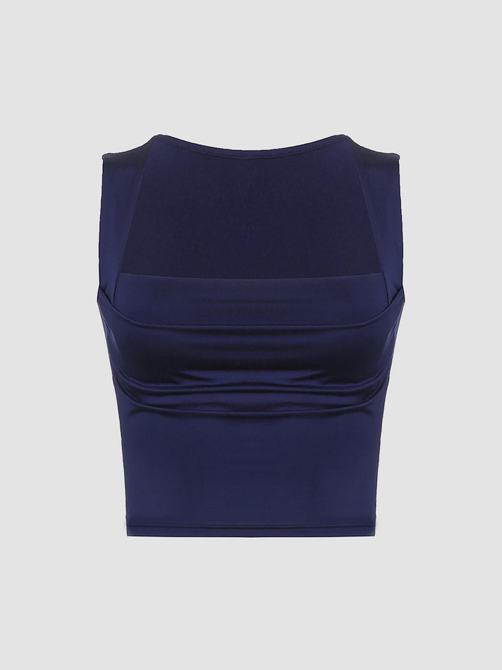 the crop top in navy