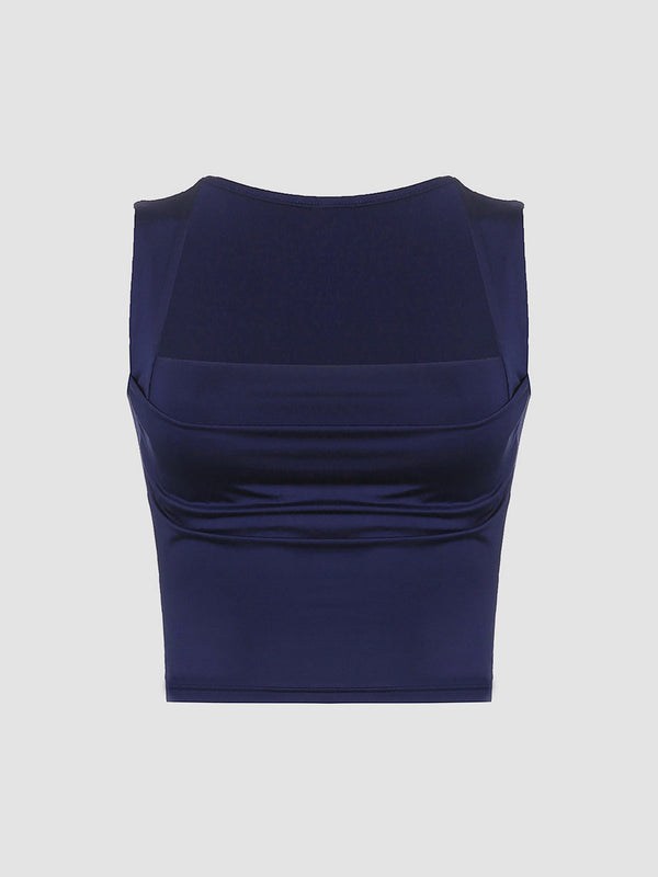 the crop top in navy